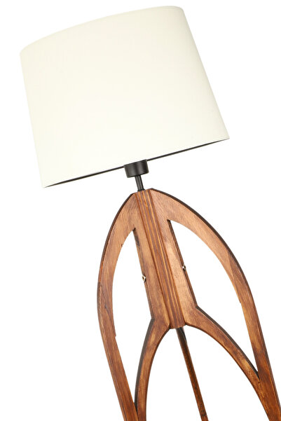 Begüsa Solen Ahşap Lambader No:01 Krem Şapka