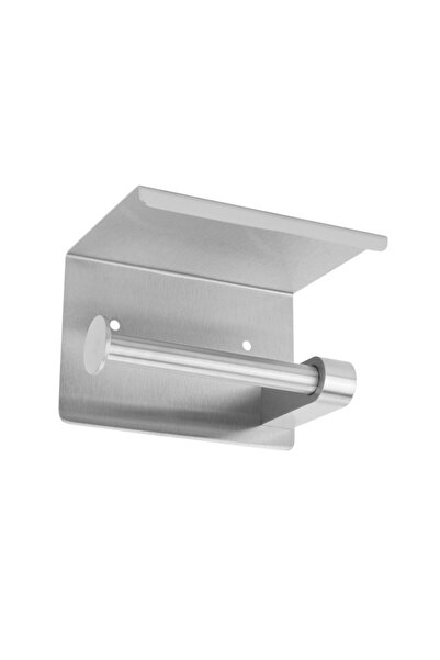 Raki Toilet paper holder with storage shelf 10x14xh9.5cm, silver