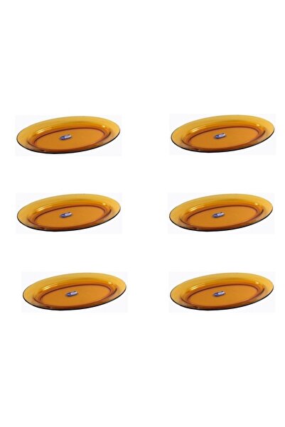 Duralex Set of 6 oval plates 36cm VERMEL series