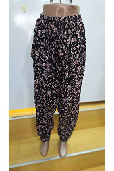 NUR TEKSTİL kadın desenli dar kesim pamuklu viskon beli lastikli tunceli elaz...