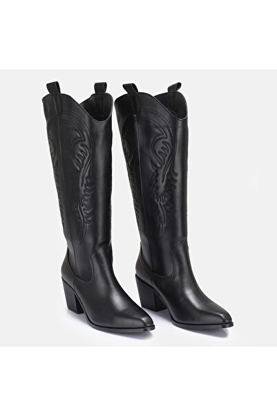 37Numara BÜYÜK NUMARA KADIN ÇİZME 41-42-43-44-45 SİYAH CİLT