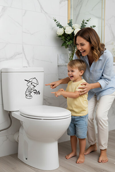 Ada Mdesign Çocuk Banyo Tuvalet Wc Stickerı - Banyo Dekoru ve Tuvalet Eğitimi...