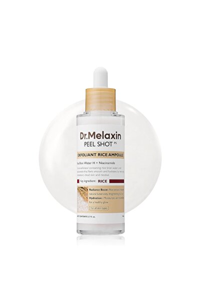 Dr.Melaxin أمبولة تقشير الأرز الأبيض المتوهجة من بيل شوت، مقشر ناعم للوجه وال...