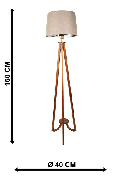 Begüsa Solen Ahşap Lambader No:02 Hasır Şapka