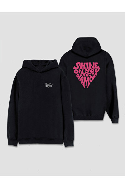 Darkia Pink Floyd Shine On You Yazılı Arkası Baskılı Kapşonlu Sweat Hoodie