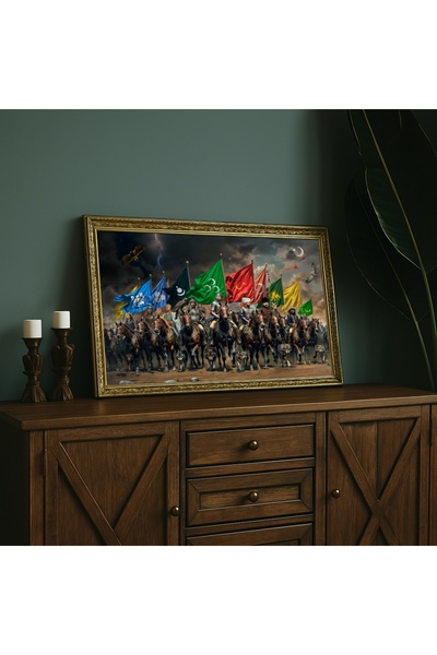 Hediyedoldur 16 TÜRK LİDERİ TEK KAREDE TABLO