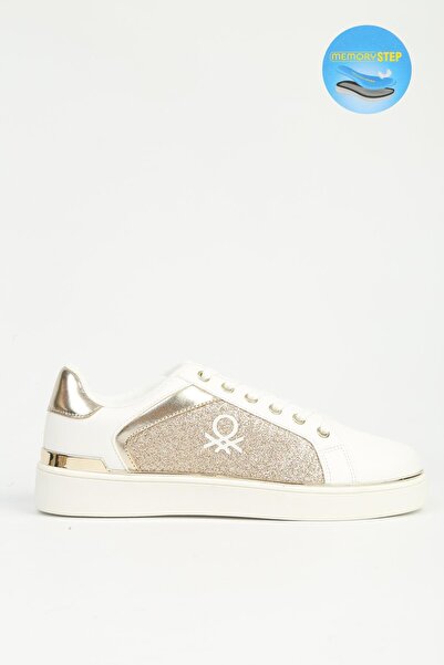 Benetton Women's White Sports Shoes Imported Bni-12123