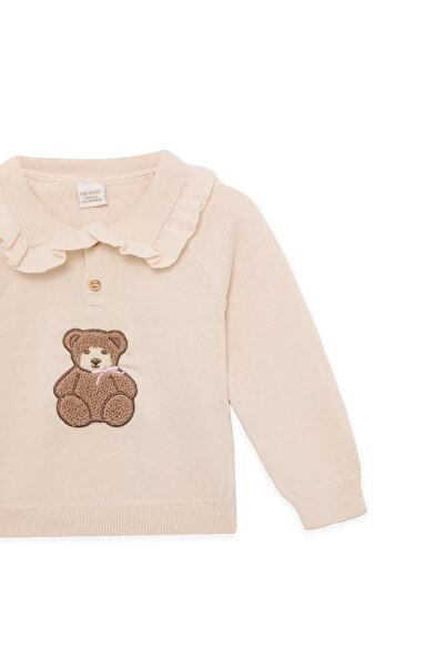 Layette Baby Girl Ecru Knitwear Set