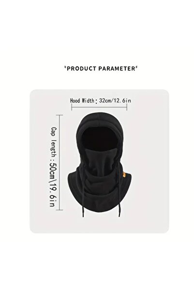 GlassySKY With Neck Collar Face Mask Lace up Closure Windproof Fleece Hat Winter Ski Snow Outdoor