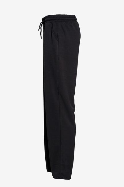 birizmoda Two Thread Wide Leg Sweatpants with Pocket Detail - Black