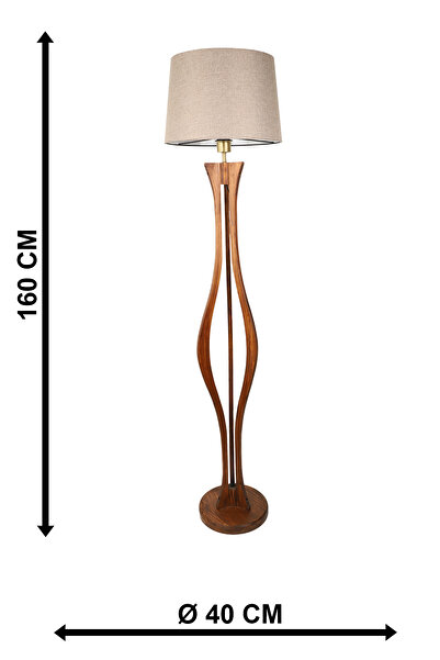 Begüsa Solen Ahşap Lambader No:08 Hasır Şapka