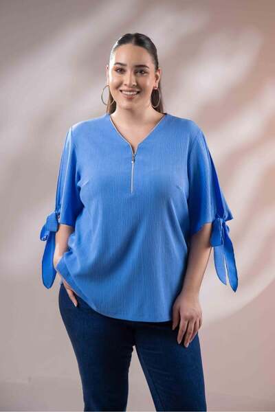 Roxxlen Μπλούζα μεγάλου μεγέθους με κορδόνια