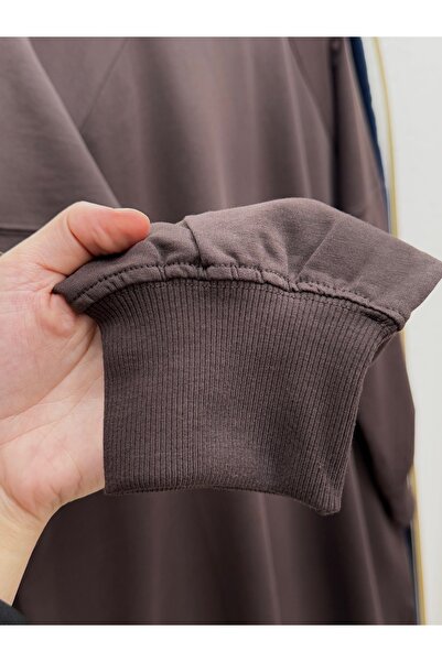 BENAHOLL Μακρύ φούτερ με λεπτομέρεια ραφής Karessa-EU3072 Καφέ