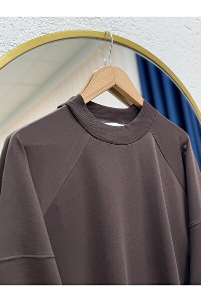 BENAHOLL Μακρύ φούτερ με λεπτομέρεια ραφής Karessa-EU3072 Καφέ