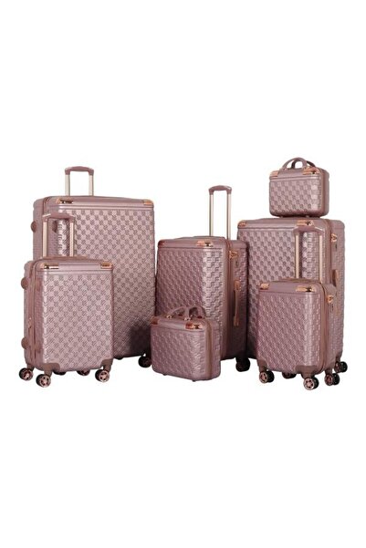 AVIATOR طقم شنط سفر دبش عرايس 7 قطع بسحاب متين - كفرات مزدوجة 360 درجة