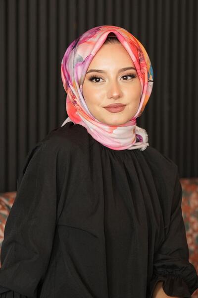 AFVENTE Φουλάρι από βαμβακερή πούδρα με σχέδιο ορχιδέας