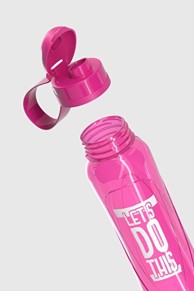 Renga Sky Patterned 630 ml Water Bottle with Removable Carrying Strap 912062 Fuchsia