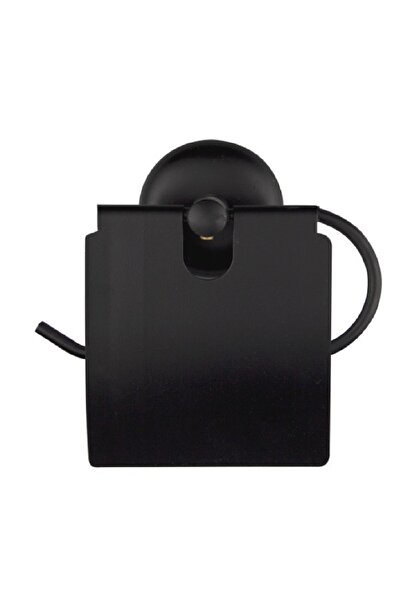 Raki Suport hartie igienica cu capac negru