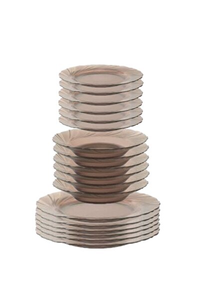 Duralex Dinner set BEAU RIVAGE CREOLE Collection 18 pieces heat-resistant glass