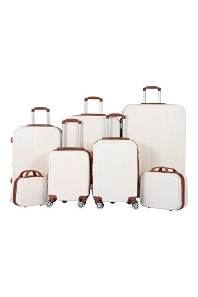 AVIATOR طقم شنط سفر دبش عرايس 7 قطع بسحاب متين - كفرات مزدوجة 360 درجة