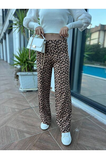 For Angels Leopard Patterned Knitwear Pants