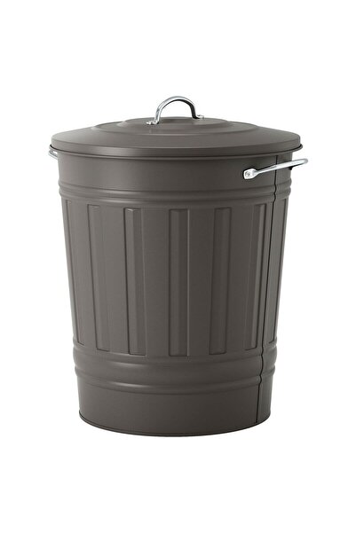 hobiurun Çöp kutusu, gri, 40 lt, kapaklı