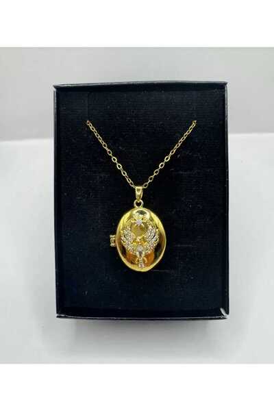 pure age قلادة من حجر الزركون قابلة للفتح مع شكل العنقاء