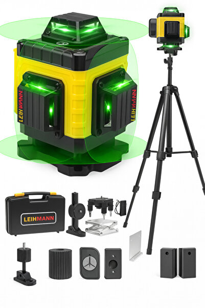 LEIHMANN Nivel Laser 3D cu Linii Verzi si Accesorii Complete