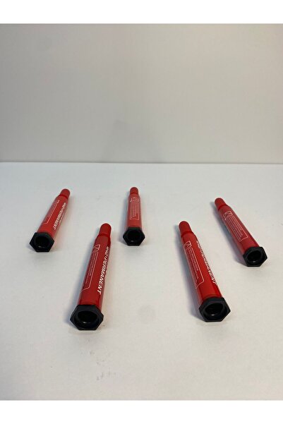 aybaş kağıtçılık 1. Quality (5 Pieces) Permanent Marker Pen Red Color, Felt-T...