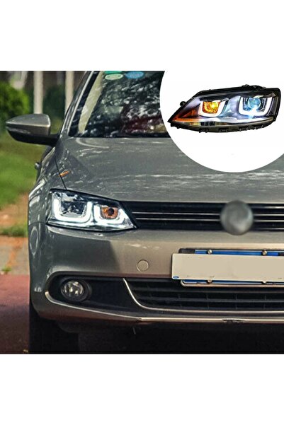 X POWER TUNİNG VW JETTA 2011-2017 MK6 ÇİFT U LEDLİ ÖN FAR