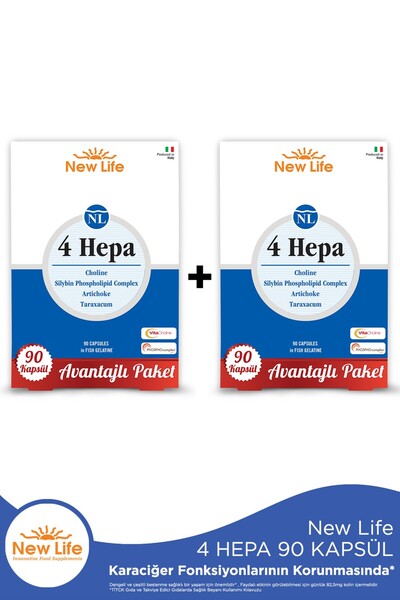 New Life 4 Hepa 90 Softgel Kapsül 2 Adet