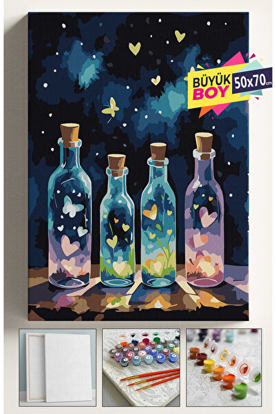 Genel Markalar Sayılarla Boyama Seti Numaralı Tuval Fırça Boya Dahil Kasnaklı...