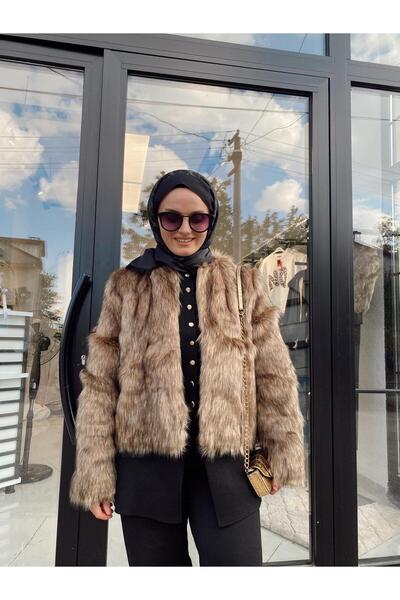 hot fashions Hot Fashion Kürk Kahverengi