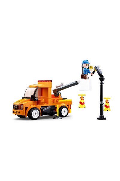 Sluban Street Light Maintenance Truck Construction Set, Sluban, 122 pieces