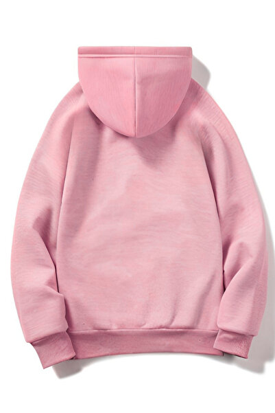 MOONBULL Unisex 3 Thread Inner Cotton Hooded Low Sleeve Oversize Kangaroo Pocket Sweatshirt