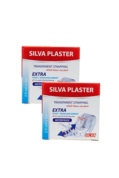 Silva Plaster سيلفا لصقة شفافة لاصقة إضافية مقاومة للماء رول 1.25 × 5 سم 2 حبه
