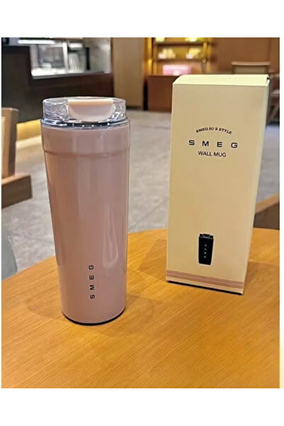 SMEG ترمس قهوة للسفر مصنوع من الفولاذ المقاوم للصدأ سعة 550 مل، معزول بتفريغ الهواء بدرجة 316، آمن على الطعام