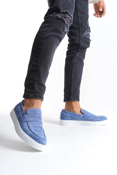 EBRUS TREND Et180 Estilo X Laceless Suede Men's Casual Sports Classic Shoes Bt - Blue