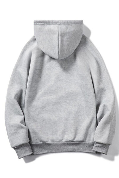 MOONBULL Unisex 3 Thread Inner Cotton Hooded Low Sleeve Oversize Kangaroo Pocket Sweatshirt