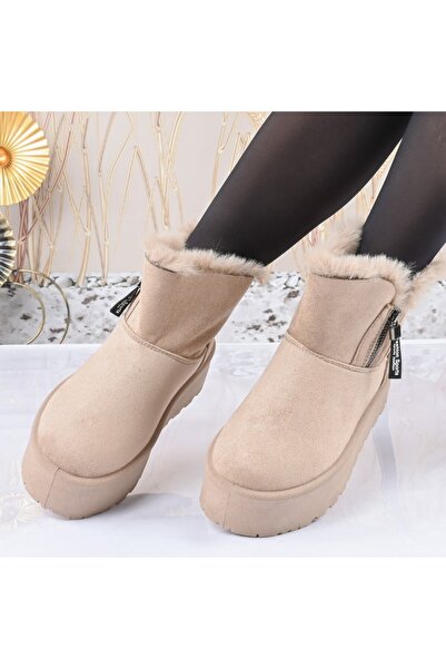 Tmall Cizme de dama,Din piele ecologica,imblanite,CD1038,Kaki