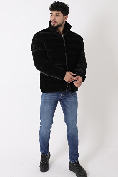 Stilkombin Cep Detay ψηλός λαιμός Εμπριμέ χειμερινό παλτό Nova PLDP 3012_50463