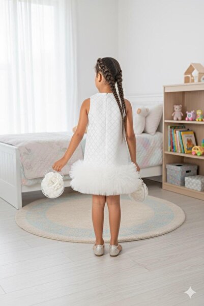 BİLGEN Style ΦΟΡΕΜΑ ΒΡΑΔΙΝΟ ΦΟΡΕΜΑ ΤΟΥΛΙ ΜΕ ΚΕΝΤΗΜΕΝΟ ΦΙΟΥΝΤΙΚΟ ΠΑΝΤΕΛΟΝΙ ΜΕ ΠΑΝΤΕΛΟΝΙ ΠΑΝΤΕΛΟΝΙ ΕΚΡΟΥ ΓΙΑ ΚΟΡΙΤΣΙΑ 6-9 ΕΤΩΝ