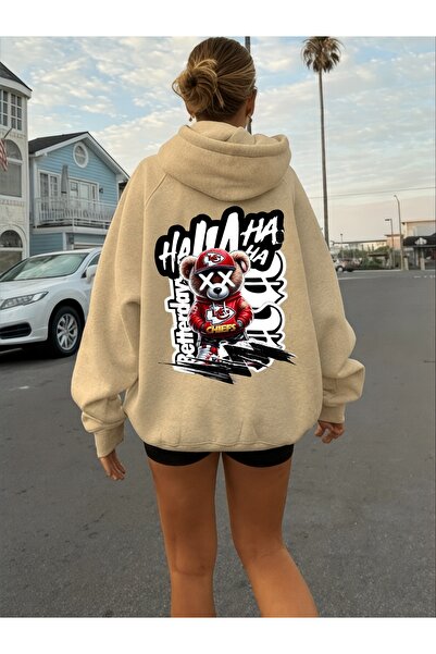 ArtYus Unisex Cheif Bear Colorat Special cu imprimeu Bumbac supradimensionat ...