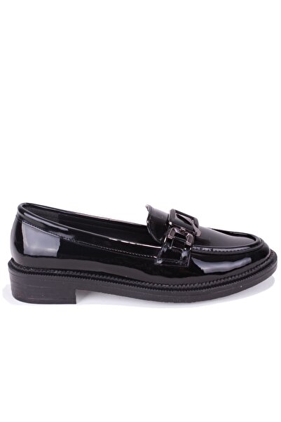 DAGOSTER Dza07-863701 Black Patent Leather Casual Loafer Women's Shoes