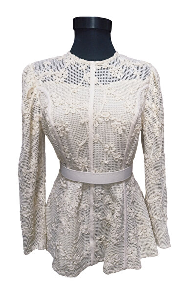 star form Güpürlü Krem Bluz