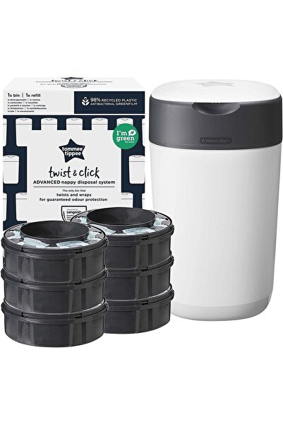 tommee tippee Cos Pentru Scutece Ecologica Twist And Click, Cu 6 Rezerve