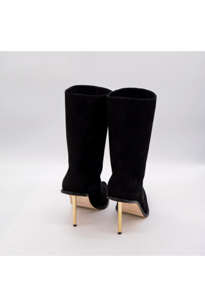 Tamara Mellon Cizme negre din piele întoarsă