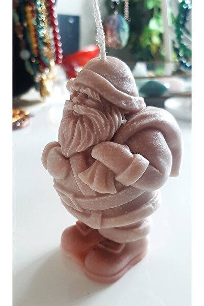 ArtINA esmaraldchic Santa Claus candle with a full sack, chocolate and cinnamon aroma, handmade, natural wax