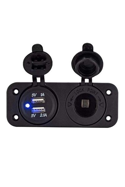campasist 12 V ve 2 USB Girişli Soket