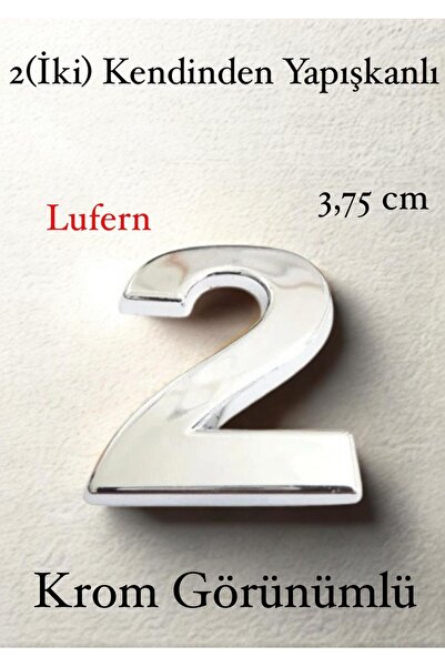 Lufern No 2 Kapı Numarası Kendinden Yapışkanlı Masa Dolap Plastik Ev Posta Kutusu Dış Mekan Daire 3,75 cm